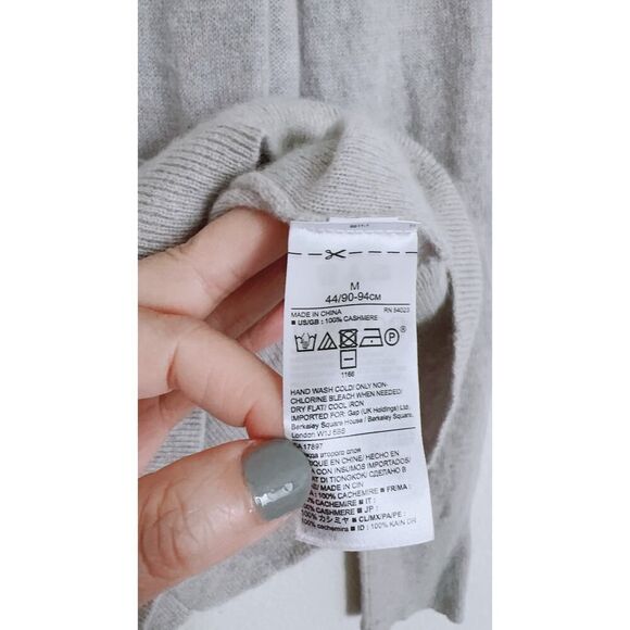 Banana Republic Todd Duncan Cashmere Sweater Womens M Gray Pullover - Picture 7 of 8